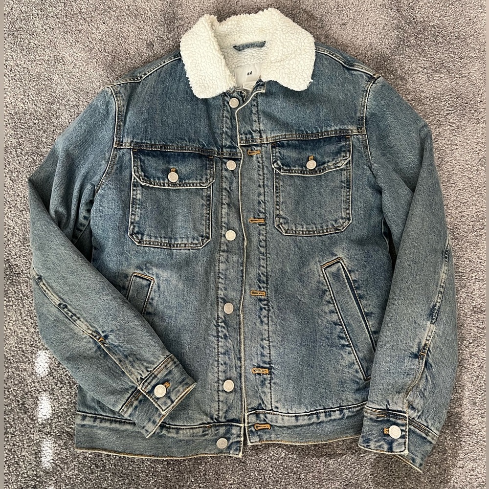 H&M Denim Sherpa Jacket